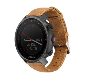 Strap-it Bracelet cuir Polar Grit X Pro (brun)