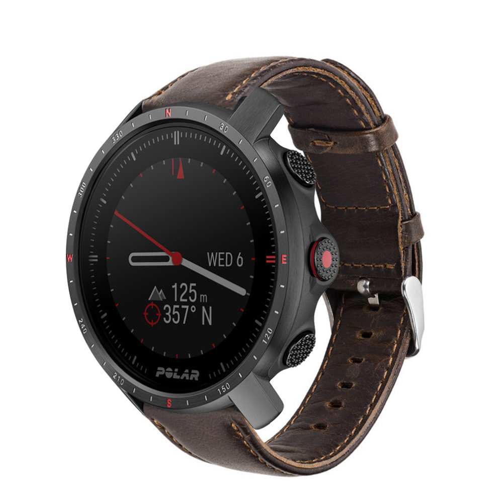 Strap-it Strap-it Bracelet cuir Polar Grit X Pro (brun foncé) Strap-it Strap-it Bracelet cuir Polar Grit X Pro (brun foncé)