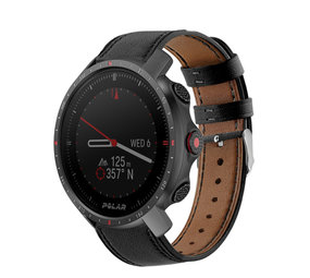 Strap-it Bracelet cuir Polar Grit X Pro (noir serré)