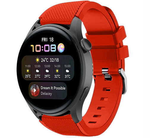 Strap-it Strap-it Bracelet silicone Huawei Watch 3 (Pro) (rouge)
