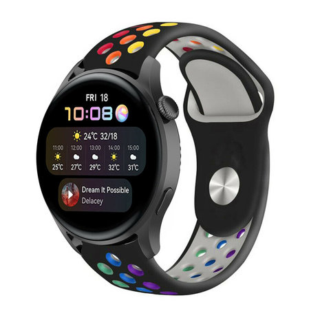 Strap-it Strap-it Bracelet sport Huawei Watch 3 (Pro) (noir coloré) Strap-it Strap-it Bracelet sport Huawei Watch 3 (Pro) (noir coloré)