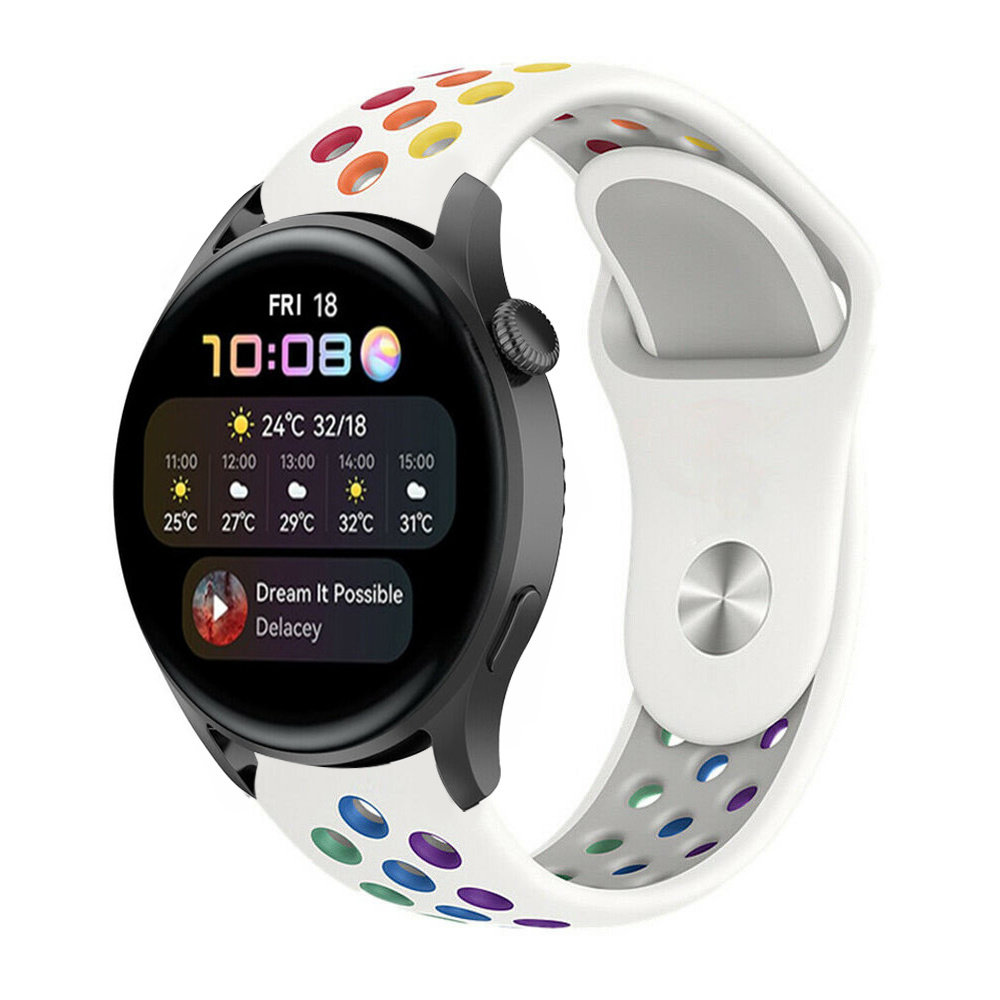 Strap-it Strap-it Bracelet sport Huawei Watch 3 (Pro) (blanc coloré)