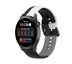 Strap-it Bracelet triple sport Huawei Watch 3 (Pro) (noir/blanc/gris)