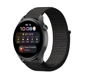 Strap-it Bracelet nylon Huawei Watch 3 (Pro) (noir)