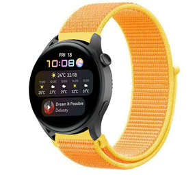 Strap-it Bracelet nylon Huawei Watch 3 (Pro) (jaune clair)