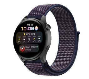 Strap-it Bracelet nylon Huawei Watch 3 (Pro) (violet-bleu)