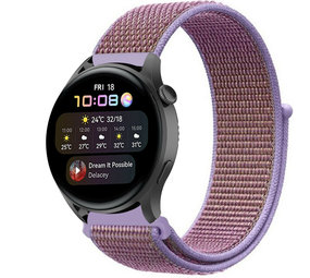 Strap-it Bracelet nylon Huawei Watch 3 (Pro) (lilas)
