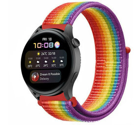 Strap-it Bracelet nylon Huawei Watch 3 (Pro) (arc-en-ciel)