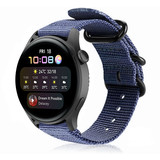 Strap-it Bracelet nylon boucle Huawei Watch 3 (Pro) (bleu)