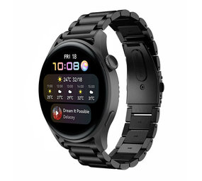 Strap-it Bracelet acier Huawei Watch 3 (Pro) (noir)