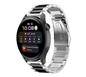 Strap-it Bracelet acier Huawei Watch 3 (Pro) (argent/noir)