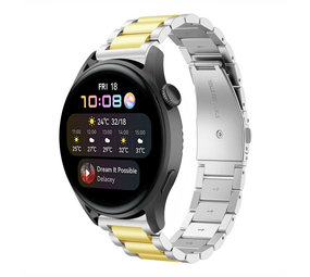 Strap-it Bracelet acier Huawei Watch 3 (Pro) (argent/or)