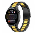 Strap-it Strap-it Bracelet acier Huawei Watch 3 (Pro) (noir/or)