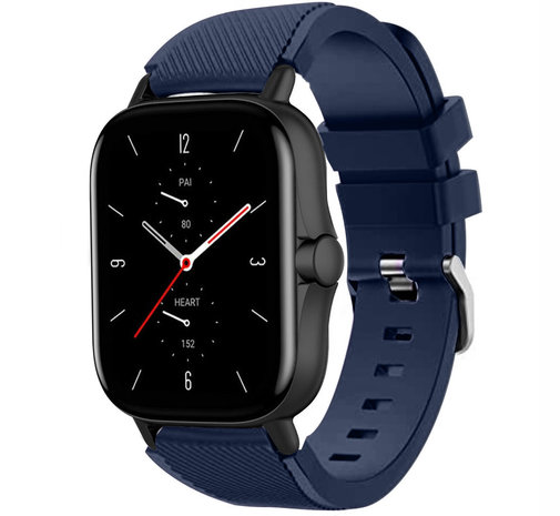 Strap-it Strap-it Bracelet silicone Amazfit GTS 2 (bleu foncé)
