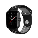Strap-it Bracelet sport Amazfit GTS 2 (noir/gris)
