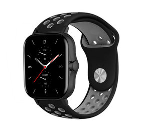 Strap-it Bracelet sport Amazfit GTS 2 (noir/gris)