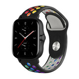 Strap-it Bracelet sport Amazfit GTS 2 (noir/coloré)