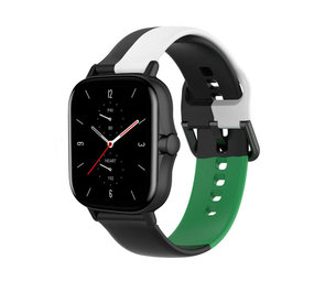 Strap-it Bracelet triple sport Amazfit GTS 2 (noir/blanc/vert) Strap-it Bracelet triple sport Amazfit GTS 2 (noir/blanc/vert)