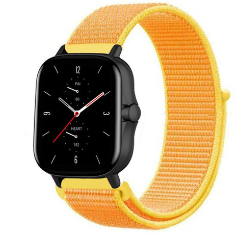 Strap-it Strap-it Bracelet nylon Amazfit GTS 2 (jaune clair)