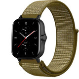 Strap-it Bracelet nylon Amazfit GTS 2 (olive)