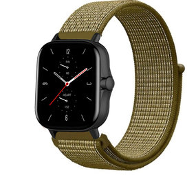 Strap-it Bracelet nylon Amazfit GTS 2 (olive)