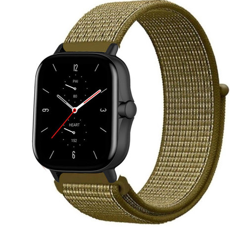 Strap-it Strap-it Bracelet nylon Amazfit GTS 2 (olive)
