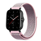 Strap-it Bracelet nylon Amazfit GTS 2 (sable rose)