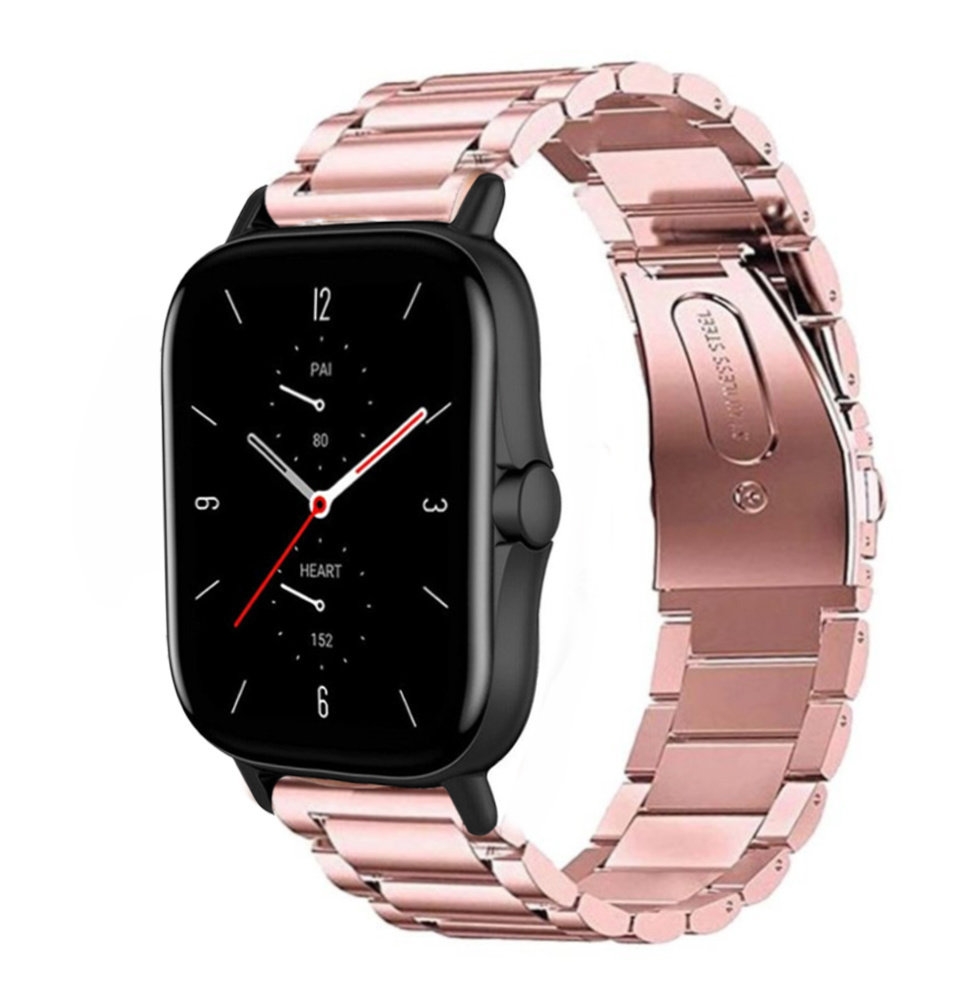 Strap-it Strap-it Bracelet acier Amazfit GTS 2 (rose) Strap-it Strap-it Bracelet acier Amazfit GTS 2 (rose)