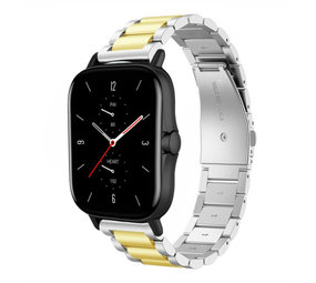 Strap-it Bracelet acier Amazfit GTS 2 (argent/or)