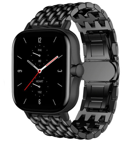 Strap-it Strap-it Bracelet acier dragon Amazfit GTS 2 (noir)