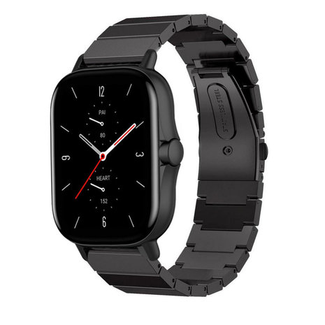 Strap-it Strap-it Bracelet métal Amazfit GTS 2 (noir)