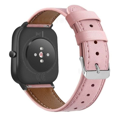 Strap-it Strap-it Bracelet cuir Amazfit GTS 2 (rose)
