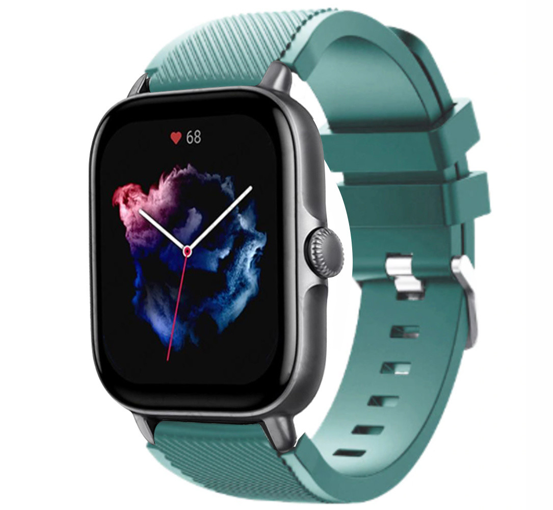 Strap-it Strap-it Bracelet silicone Amazfit GTS 3 (vert sapin)