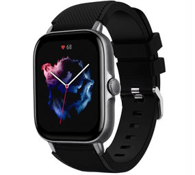 Strap-it Bracelet silicone Amazfit GTS 3 (noir)