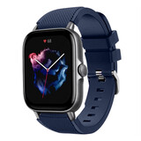 Strap-it Bracelet silicone Amazfit GTS 3 (bleu foncé)