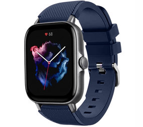 Strap-it Bracelet silicone Amazfit GTS 3 (bleu foncé)