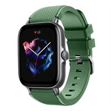 Strap-it Bracelet silicone Amazfit GTS 3 (vert armée)