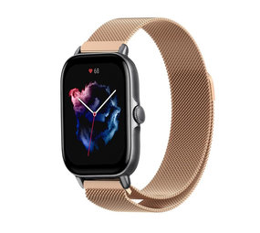 Strap-it Bracelet Milanais Amazfit GTS 3 (or rose)