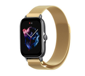 Strap-it Bracelet Milanais Amazfit GTS 3 (or)