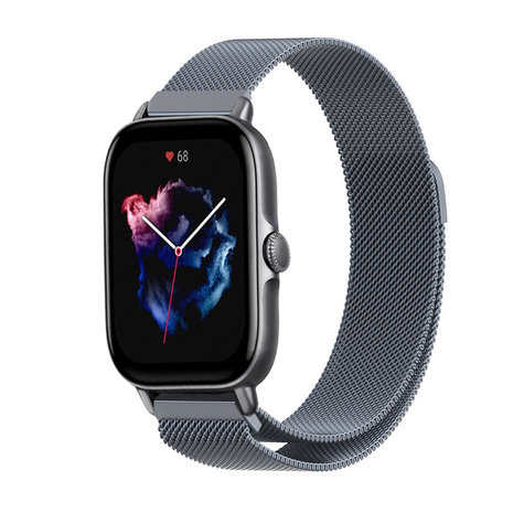 Strap-it Strap-it Bracelet Milanais Amazfit GTS 3 (gris sidéral) Strap-it Strap-it Bracelet Milanais Amazfit GTS 3 (gris sidéral)