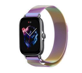 Strap-it Bracelet Milanais Amazfit GTS 3 (arc-en-ciel)