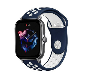 Strap-it Bracelet sport Amazfit GTS 3 (bleu/blanc) Strap-it Bracelet sport Amazfit GTS 3 (bleu/blanc)