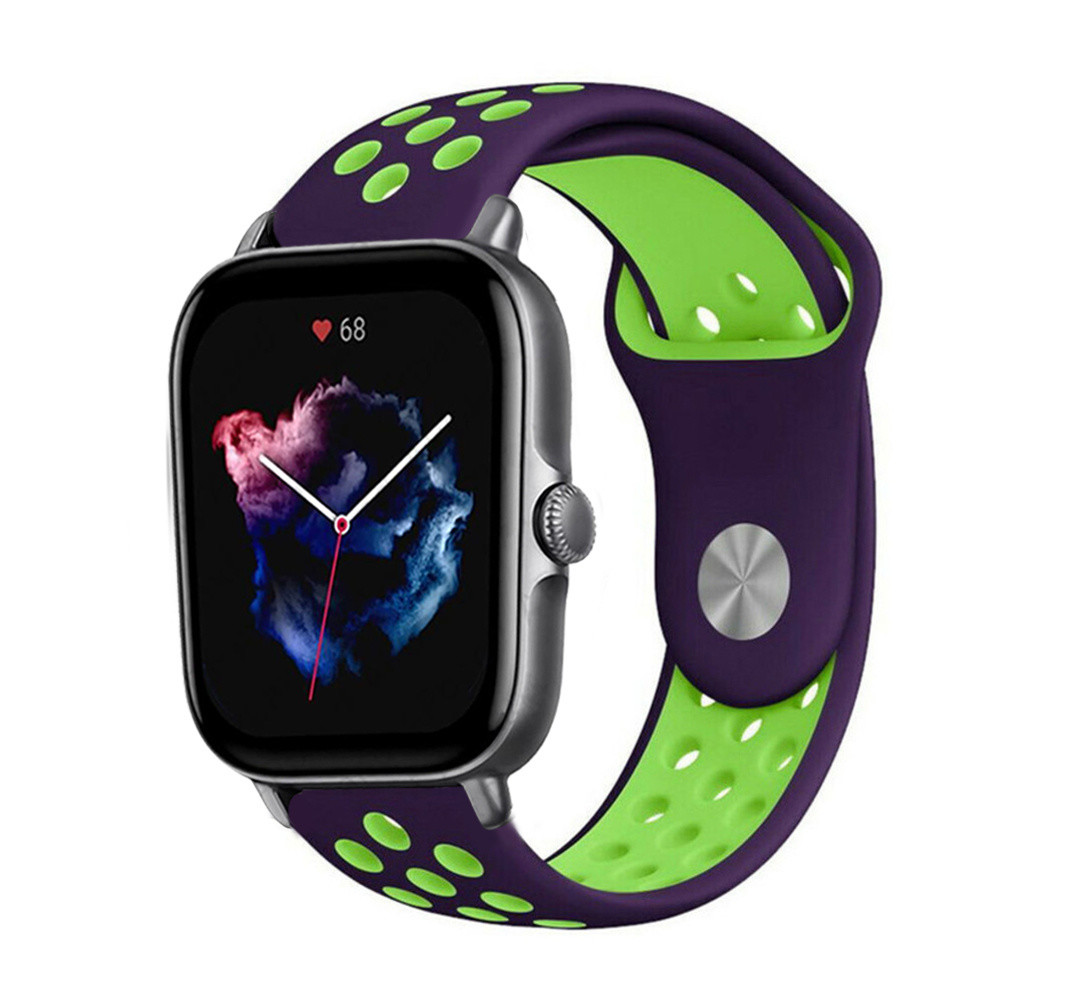 Strap-it Strap-it Bracelet sport Amazfit GTS 3 (violet/vert)