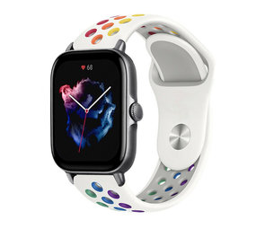 Strap-it Bracelet sport Amazfit GTS 3 (blanc/coloré) Strap-it Bracelet sport Amazfit GTS 3 (blanc/coloré)
