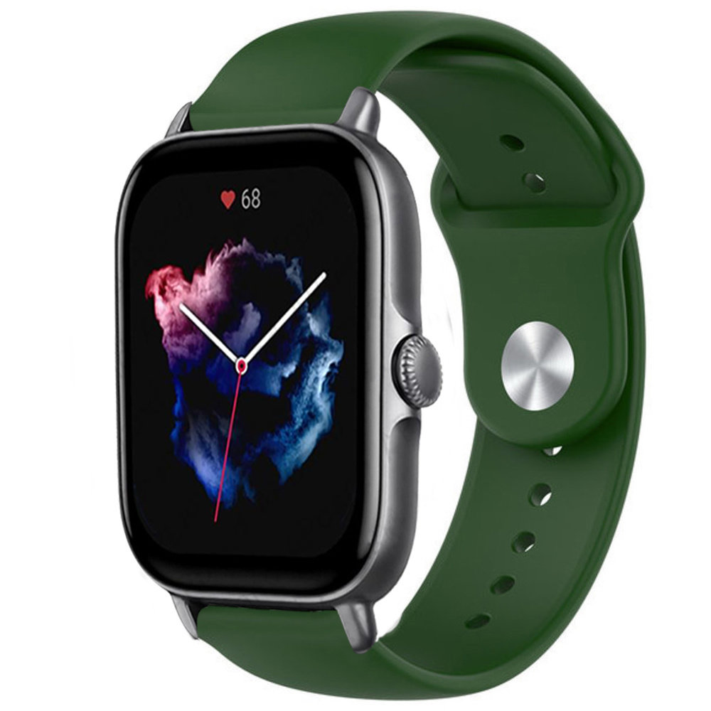 Strap-it Strap-it Bracelet sport Amazfit GTS 3 (vert armée)