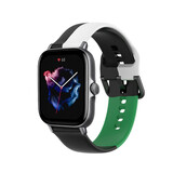 Strap-it Bracelet triple sport Amazfit GTS 3 (noir/blanc/vert)