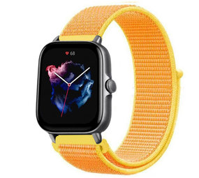 Strap-it Bracelet nylon Amazfit GTS 3 (jaune clair) Strap-it Bracelet nylon Amazfit GTS 3 (jaune clair)