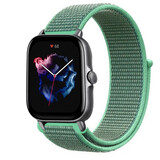 Strap-it Bracelet nylon Amazfit GTS 3 (menthe)
