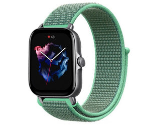 Strap-it Bracelet nylon Amazfit GTS 3 (menthe)