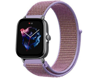Strap-it Bracelet nylon Amazfit GTS 3 (lilas) Strap-it Bracelet nylon Amazfit GTS 3 (lilas)
